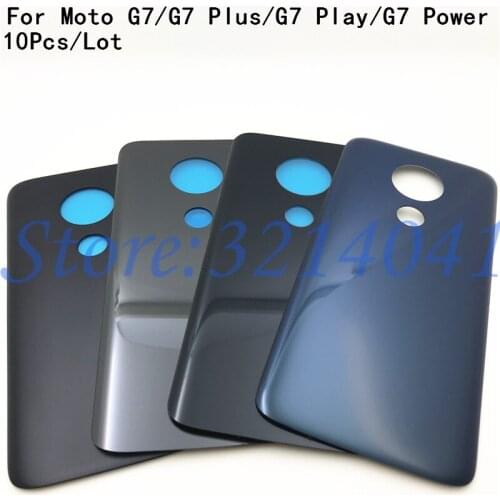 10Pcs/Lot For Motorola Moto G7 XT1962 Back Cover G7 Play Back Battery Cover New For moto G7 Power Rear Door Housing Case Panel