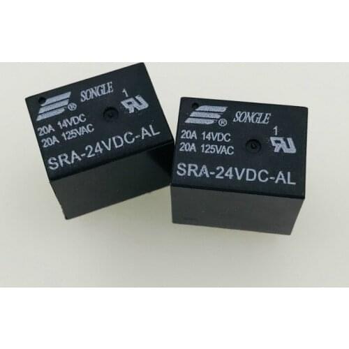 100pcs Car Relay SRA-24VDC-AL a Set of Normally Open 4-Pin 20a14vdc T74
