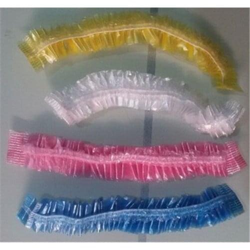 100 Pcs/Bag Disposable Hair Shower Cap Non-woven Pleated Anti Dust Hat Set Women Men Bath Caps Hair Salon Beauty Accessories