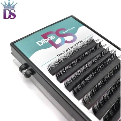 Dibos 12 rows/case,8~14mm mix in one tray maquiagem cilios mink,natural mink,individual eyelash extension