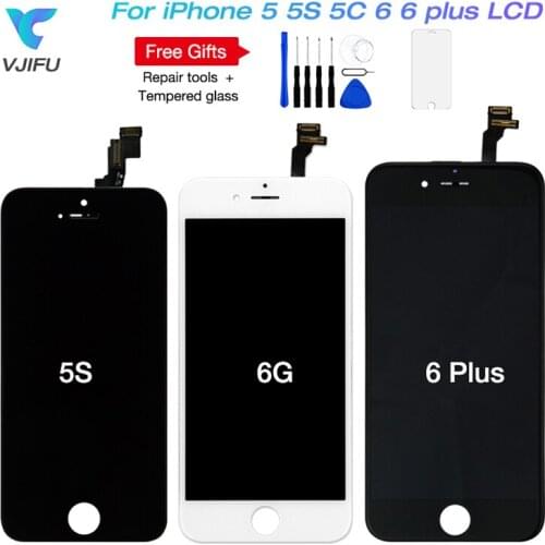5PCS/Lot 5.5 inch Touch Screen For iPhone 6 Plus 6S Plus 7 Plus LCD Display 4 inch 5 5S Pantalla Digitizer Assembly Replacement