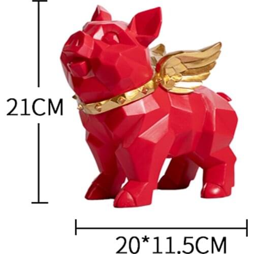 ABSTRACT NORDIC PIG STATUE SCULPTURE ANIMAL STATUES GEOMETRIC CRAFT HOME DECORATION ACCESSORIES MODERN ART STATUE ORNAMENTS GIFT