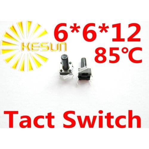 FREE SHIPPING 1000PCS DIP 6X6X12 Tactile Tact Push Button Micro Switch Momentary