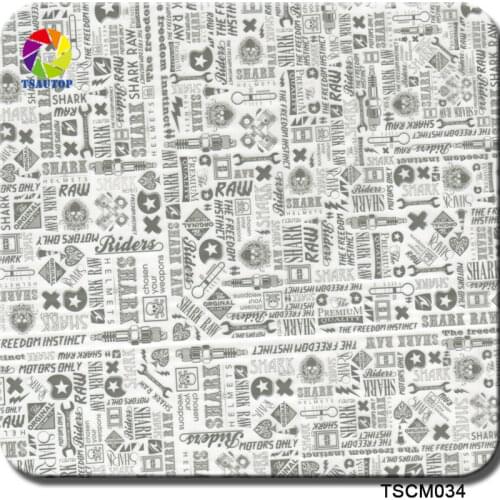 Free shipping TSAUTOP width 0.5m hydrograph water transfer printing foil flame WDF034C