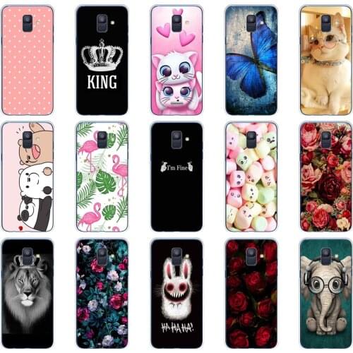 For Samsung Galaxy A6 2018 case Dual SIM SM A600 A600F for samsung A6 plus 2018 A605 A605F case painting protective coque bumper