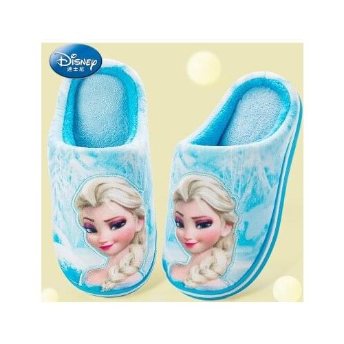 Disney Frozen 2style Anime Baby Slippers Cartoon Children Plush Shoes Warm Winter Kids Unisex Gifts