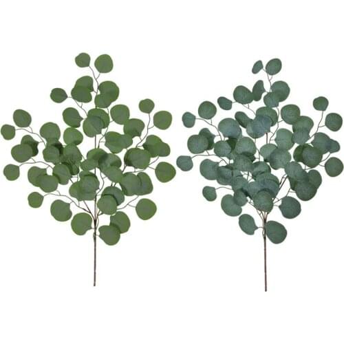 65cm Artificial Plants Bunch Eucalyptus Money Leaf Home Wedding Deco Flower Arrangement Photography Props Green Nordic Wind