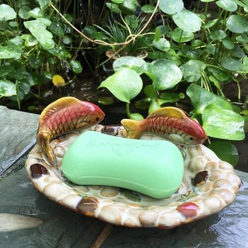 Bathroom Ceramic Soap Box INS Creative Soap Dish Ceramic Household Hotel Soap Holder Soap Box