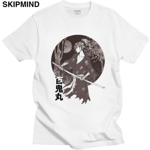 Classic Dororo Hyakkimaru Anime Manga Tshirt for Men Short Sleeve Graphic Sword Samurai T Shirt Slim Fit Pure Cotton Tee Gift