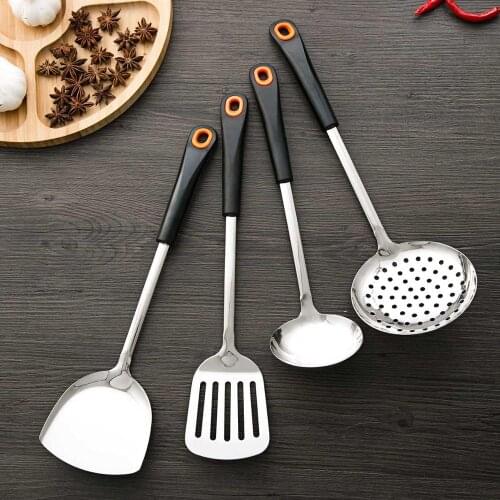 Stainless Steel Long Handle Soup Ladle Spoon Turner Wall Hanging Spatula Sauces Spoon Tableware Kitche Cooking Supplies