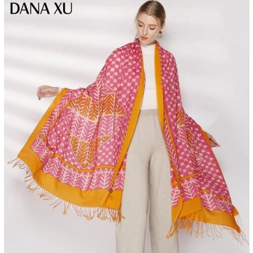 Fashion Winter Scarf For Women Scarf Cashmere Warm Plaid Pashmina Scarf Luxury Brand Blanket Wraps Female Scarves And Shawls