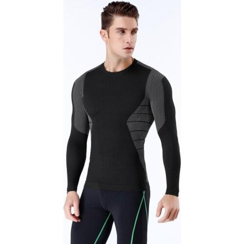 Men Tummy Belly Buster Long Sleeve Posture Correction Shirt Control Slimming Body Shapers Nylon Spandex