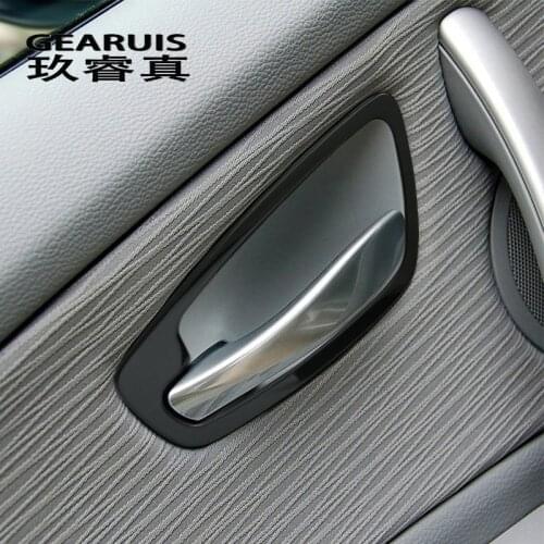 Stainless steel Interior Door Bowl Door handle Stickers and Decals Decoration Cover Car Styling For BMW 1 Series E81 Accessories