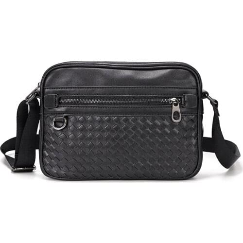 2021 New Mens Shoulder Bag Fashion Crossbody Bag Casual Leather Woven Men 's Shoulder Bag Briefcase Bag