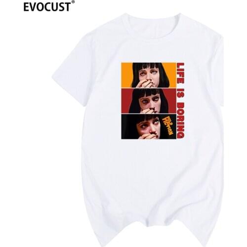 Life is Boring Léon Novelty Letters Harajuku fashion casual hip hop T-shirt Cotton Men T shirt New TEE TSHIRT Womens