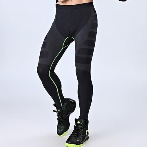 Newest compression quik drying tights men gym fitness yoga running sport training pants joggers leggings