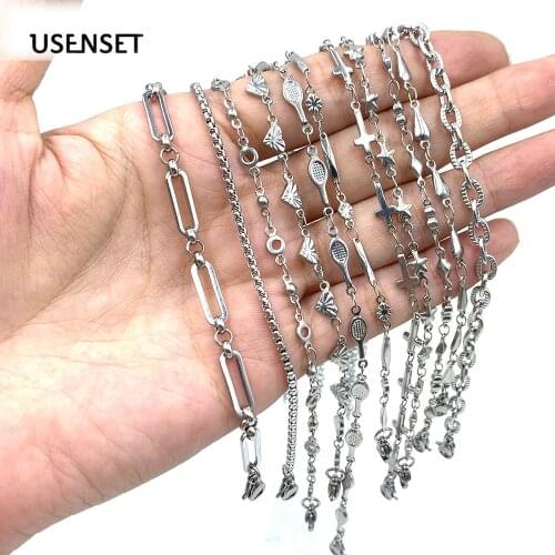 Charm Bracelet Necklace Women Jewelry Stainless Steel Rope Chains stars Bangles Never Rub Off Bracelets Gifts 2021 USENSET
