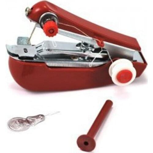 1pc Portable Mini Manual Sewing Machine Simple Operation Sewing Tools Sewing Cloth Fabric Handy Needlework Tool