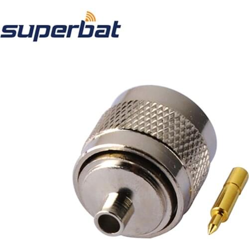 Superbat N Plug Straight Solder RF Coaxial Connector for Semi-rigid .141" Cable,RG402