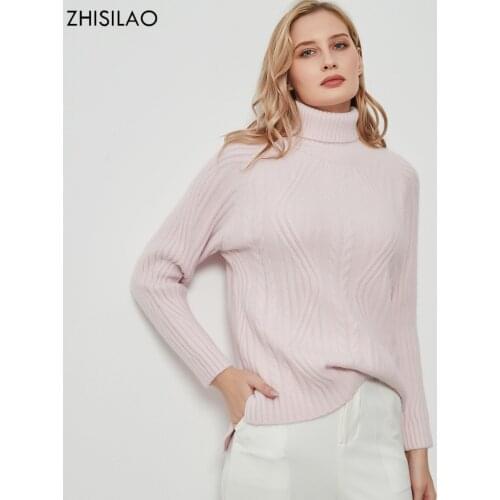 ZHISILAO Turtleneck Pullover Sweater Women Autumn Winter Warm Loose Oversized Lady Sweaters Knitted Top Pull Femme 2021 Tops