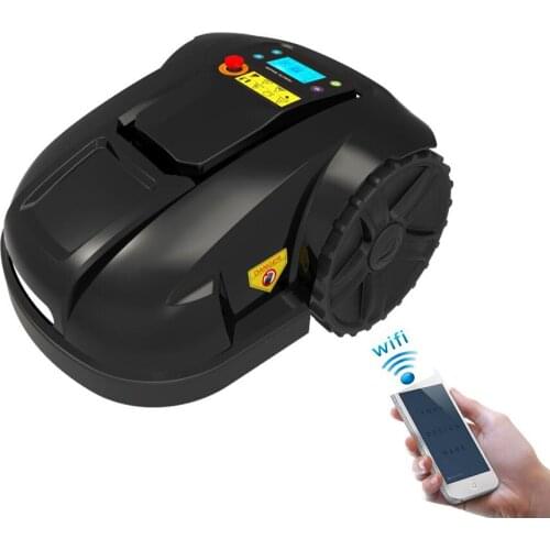 WIFI control robot lawn mover glass cutter with mowing schedule, LCD display, Rain sensor,waterproof