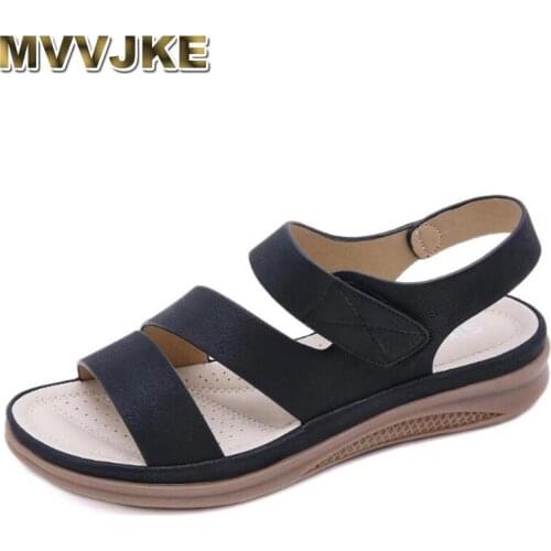 MVVJKE2021 Summer shoes women womens beach sandals round head slope comfortable lightweight sandals womens casual shoes