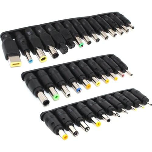 Universal power adapter AC DC Jack Charger Connector Plug for Laptop Notebook AC DC Power Adapter DC Conversion plug 34pcs