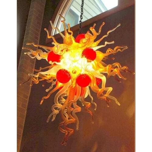 Blown glass chandeliers LED hotel lobby crystal chandelier