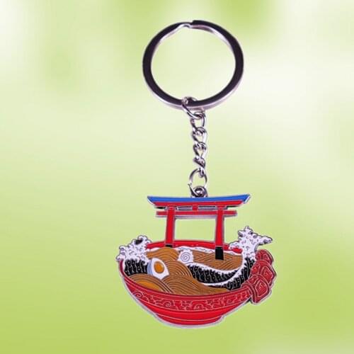 Japanese Symbol Fushimi Inari Shinto Torii Gate Itsukushima Shrine Ramen The Great Wave off Kanagawa Key Ring keychain