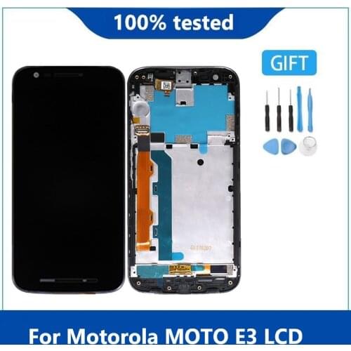 For Motorola MOTO E 3rd E3 LCD Screen Digitizer Assembly XT1700 XT1706 Display For Motorola MOTO E3 LCD With Frame