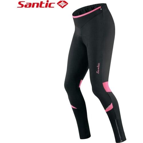 Winter Womens Cycling Windproof Pants with 4D Padded Fleece Lined Leggings Reflective MTB Bike Thermal Sports Bicycle Pants