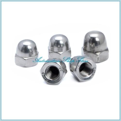 10pcs/lot Metric thread M3 M4 M5 M6 M8 304 Stainless Steel Cap Nuts