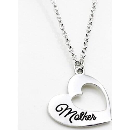 10PCS Fashion Alloy Lettering mother Charm Inspirational Wish Necklace Jewelry For Mother Gift Jewelry