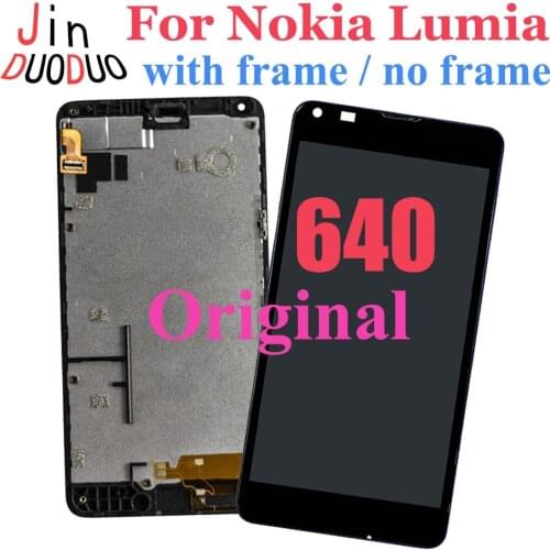 100% Tested For Microsoft Nokia Lumia 640 LCD Display Touch Screen Digitizer Assembly With Frame For Nokia 640 Lcd Replacement