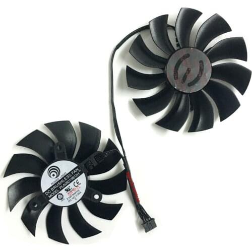 2Pcs/set 85mm GTX 1050Ti 1060 GPU VGA Cooler Graphics Card Fans For EVGA gtx1060 ACX3.0 GTX1050Ti Video Cards Cooling As Replace