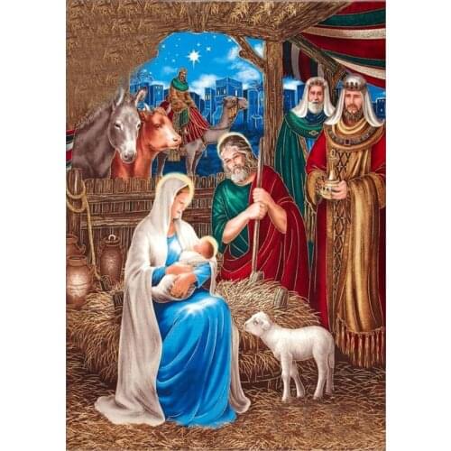 2021 Religious 5d Diamond Embroidery birth of jesus DIY Diamond Painting Cross Stitch Full square drill mosaic art home Decor