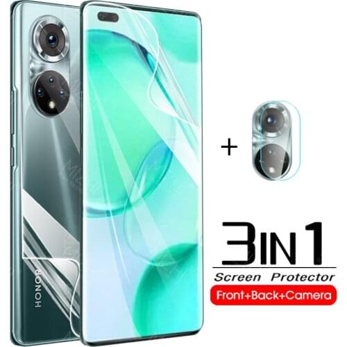 3-in-1 Hydrogel Soft Film For Huawei Honor 50 Pro SE 50Pro Honer Honar 50 SE Honor50 Pro Back Screen Protector Camera Lens Glass