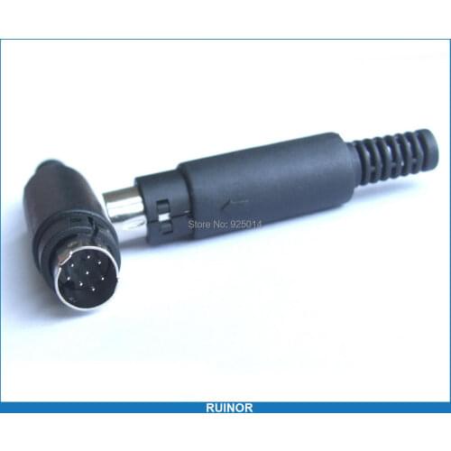 5 pcs 8 Pin Mini DIN plug Jack Male Connector with Plastic Handle Soldering