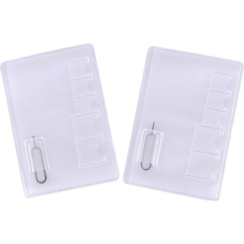 5 Pcs Portable SIM Micro Pin Nano Memory Card Storage Bag Box SIM Card Protector Holder