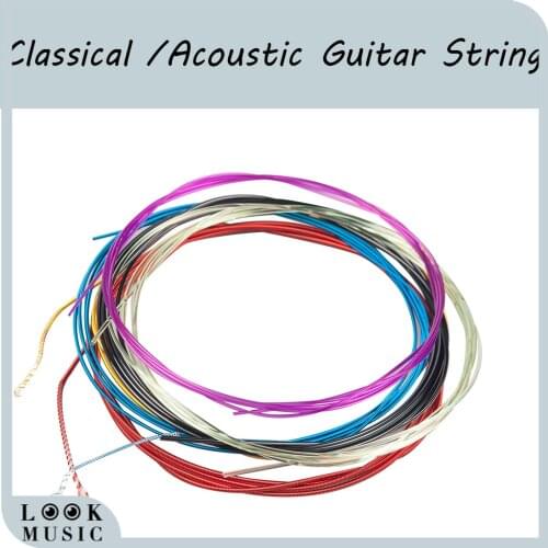Alice A107-C Acoustic Guitar StringsE-A For Acoustic Folk Guitar Classic Guitar Multi Color