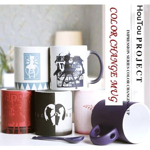 Anime JK TouHou Project Cirno Saigyouji Yuyuko Color Change Mark Cup Koumakan Flandre Scarlet Devil Mug Youmu Konpaku Bad Apple