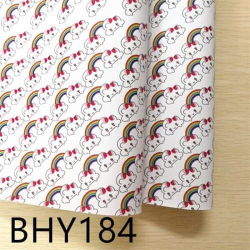 Free shipping 7.6*12inch cartoon print synthetic leather fabric for DIY accessories BHY184