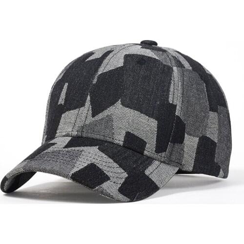 Baseball Cap Men Dad Hat Curved Bill Adjustable Denim Durable Sports Workout Outdoor Accessory For Teenagers