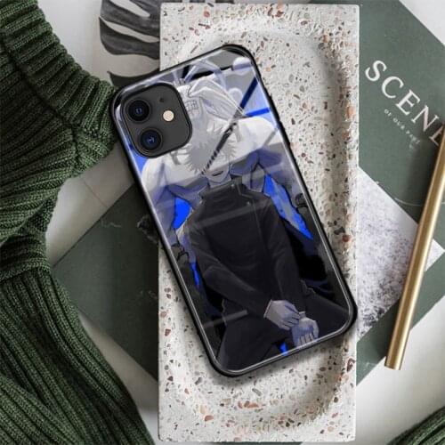Megumi Fushiguro Mahoraga Glass Silicone Phone Case FOR IPhone SE 6s 7 8 Plus X XR XS 11 12 Mini Pro Max Sumsung Cover Shell