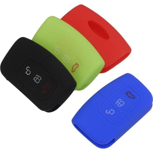 Kutery 3 Buttons Remote Key Case Cover Silicone Protect Shell For Ford Focus 2016 2017 Car Styling