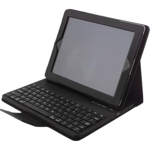 Tablet Case for Apple iPad 2 3 4 Magnetically Detachable Bluetooth Keyboard Case for iPad 4 / 3 / 2 PU Leather Case Cover + Gift
