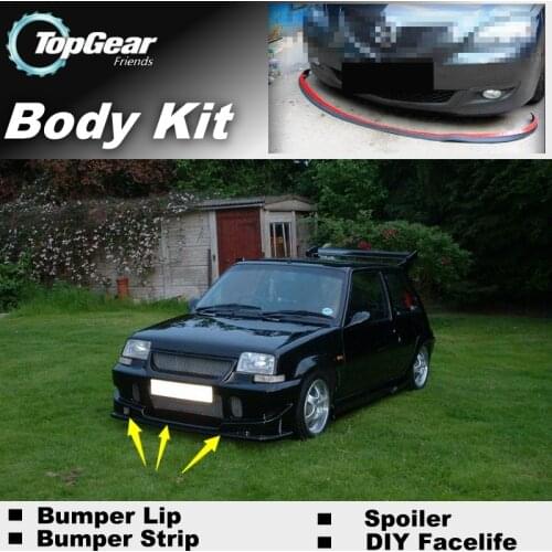 Bumper Lip Deflector Lips For Renault 5 R5 Supercing Front Spoiler Skirt For TopGear Fans View Car Tuning / Body Kit / Strip