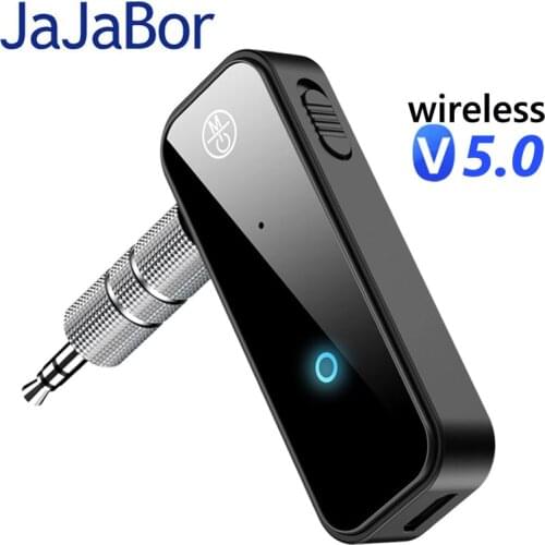 JaJaBor Bluetooth 5.0 Car Kit Handsfree Talking Receiver Adapter 3.5mm AUX Wireless Receiver Transmiter for Car Computer TV
