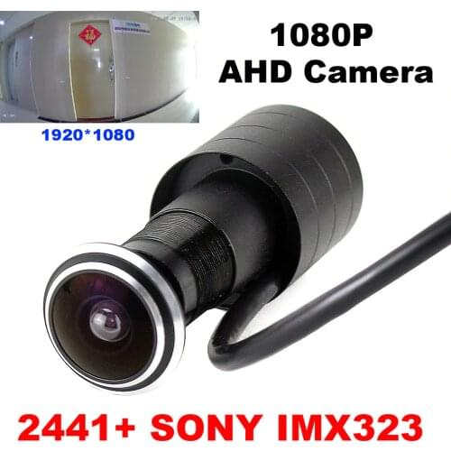 1920 * 1080P AHD Mini Peephole Fisheye Camera for door view 2MP 2441+ sony imx323 AHD signal Mini Camera for AHD system