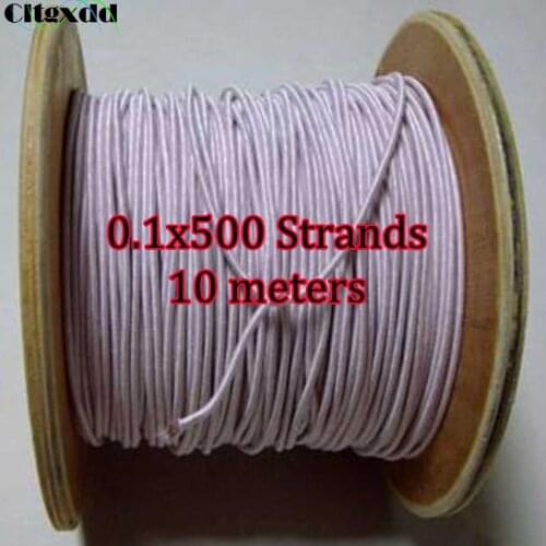 Cltgxdd 0.1x500 Shares ( 10m /pc ) Litz Wire Multi-strand Copper Wire Polyester Filament Yarn Envelope Envelope